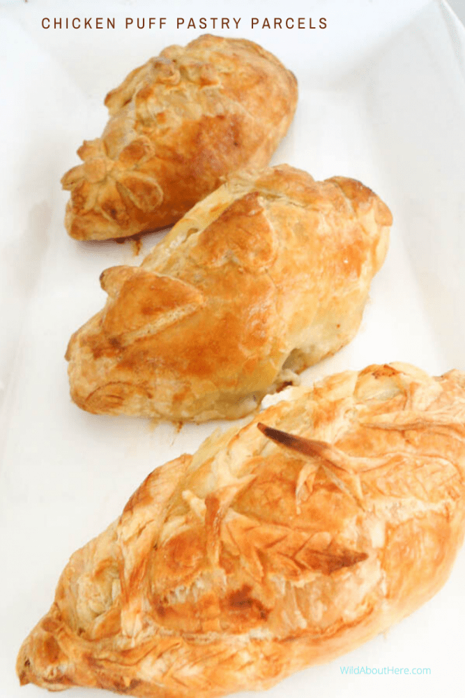 Chicken Puff Pastry stuffed parcels