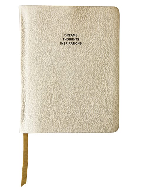 Organise-US notebook embossed with Dreams Thoughts Inspirations