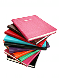 Stack of Organise-US diaries in different colors