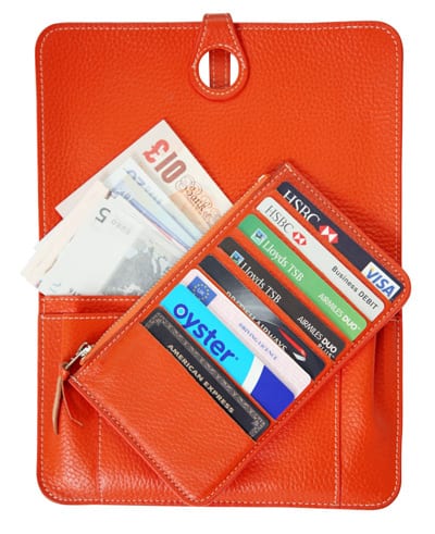 Leather wallet with inner purse by Organise-Us