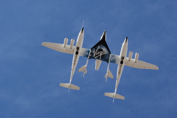 Virgin Galactic space tourist flights spaceship