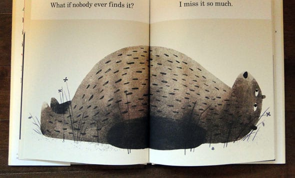 Children's book illustration of a bear by Jon Klassen