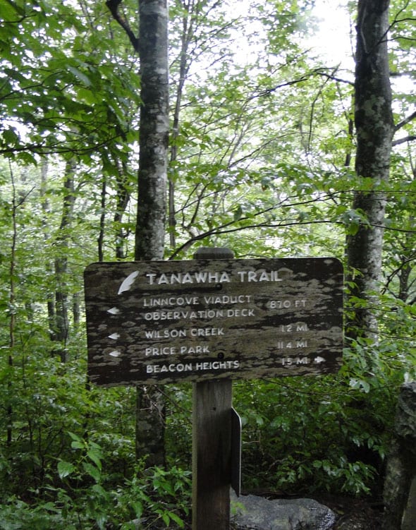 Tanawha trail sign