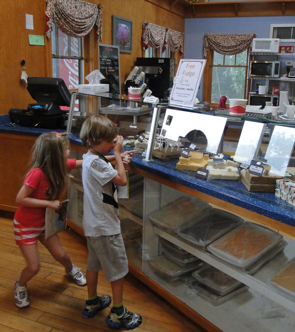 inside fudge shop grandfather mountain