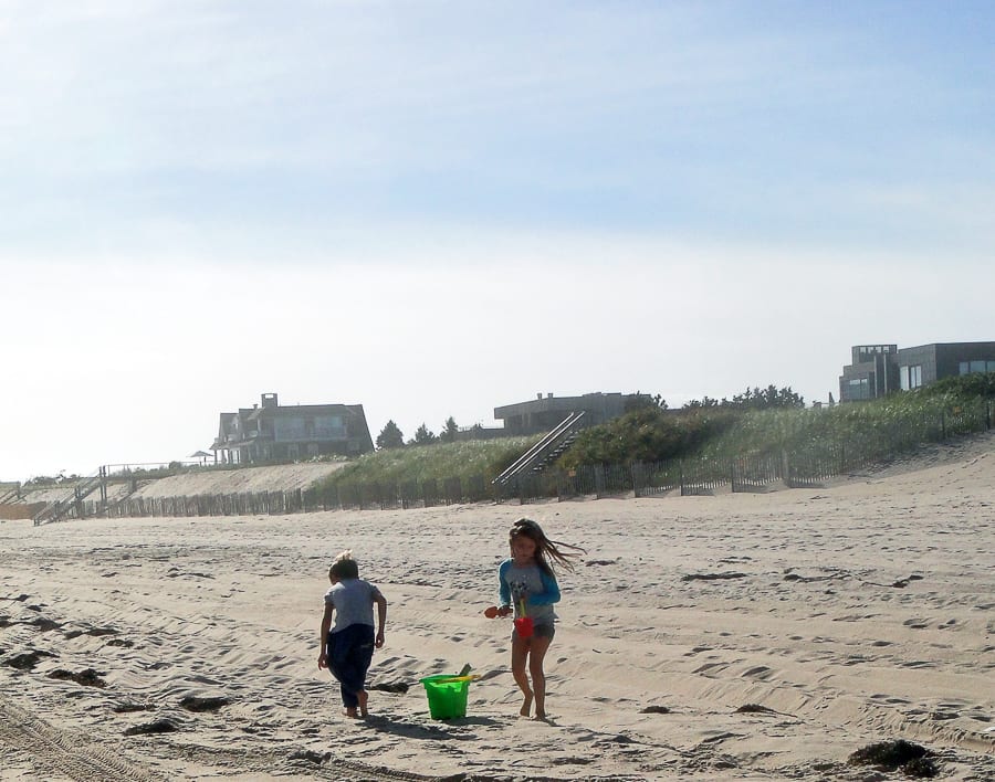 beach walk with kids shell collecting