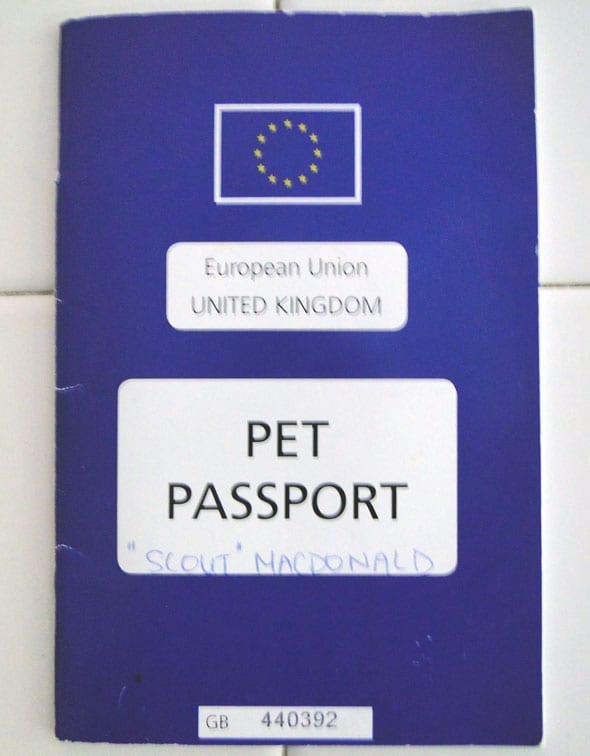 UK passports for pets