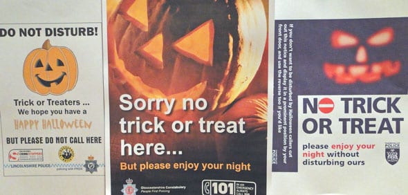 UK police Halloween posters