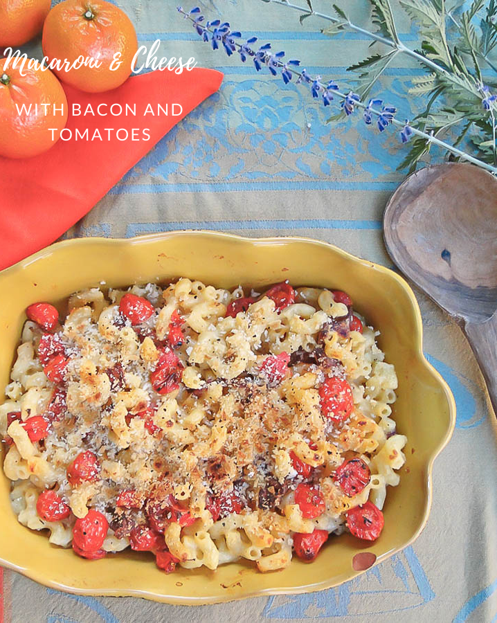 Macaroni Cheese Bacon Tomatoes