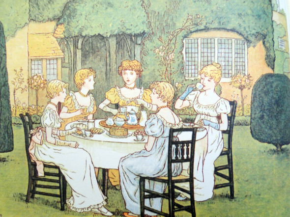 tea party by kate greenaway