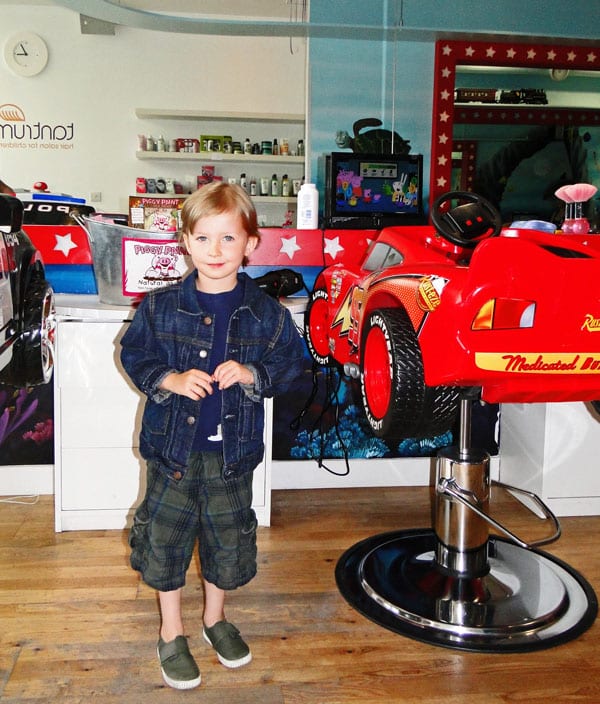 Inside top London childrens hair salon