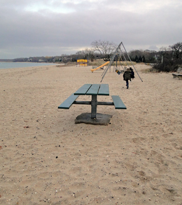 running to playground