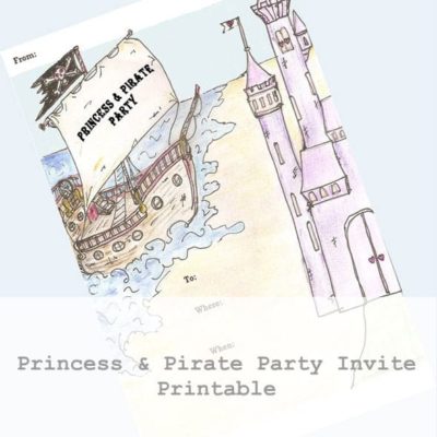 Free Printable Princess and Pirate Party Invitation
