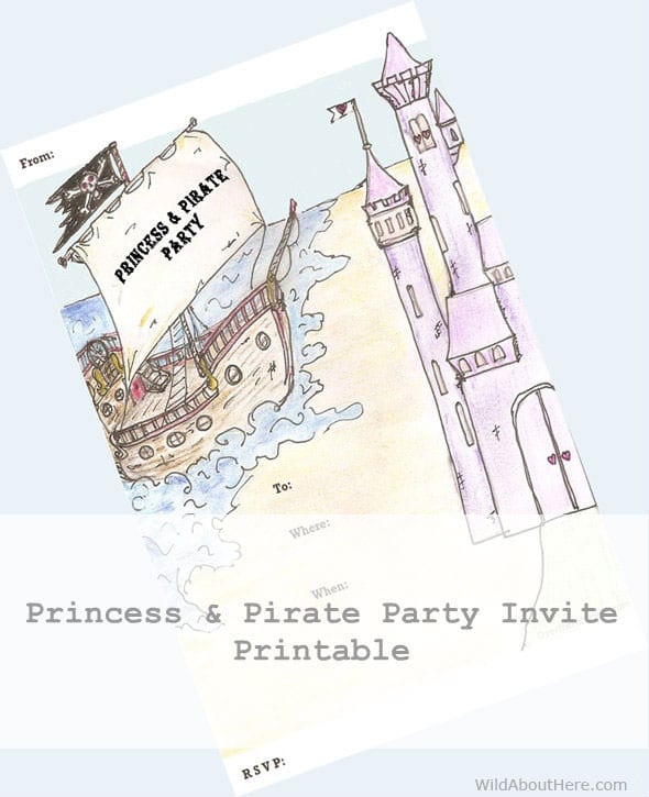 Free Printable Princess And Pirate Party Invitation Wild About Here