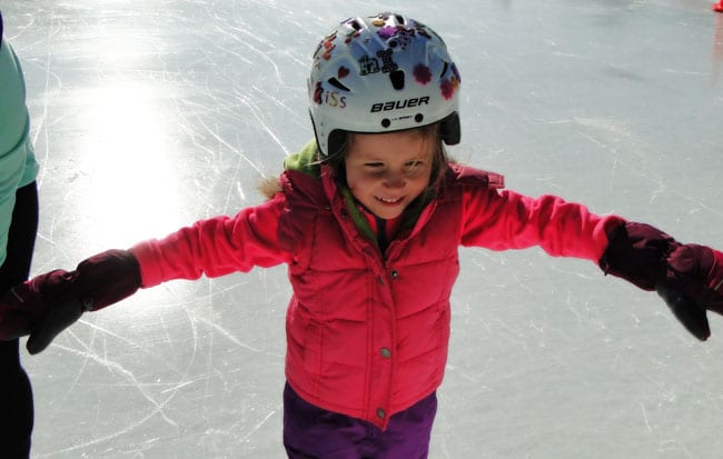 smiling skating