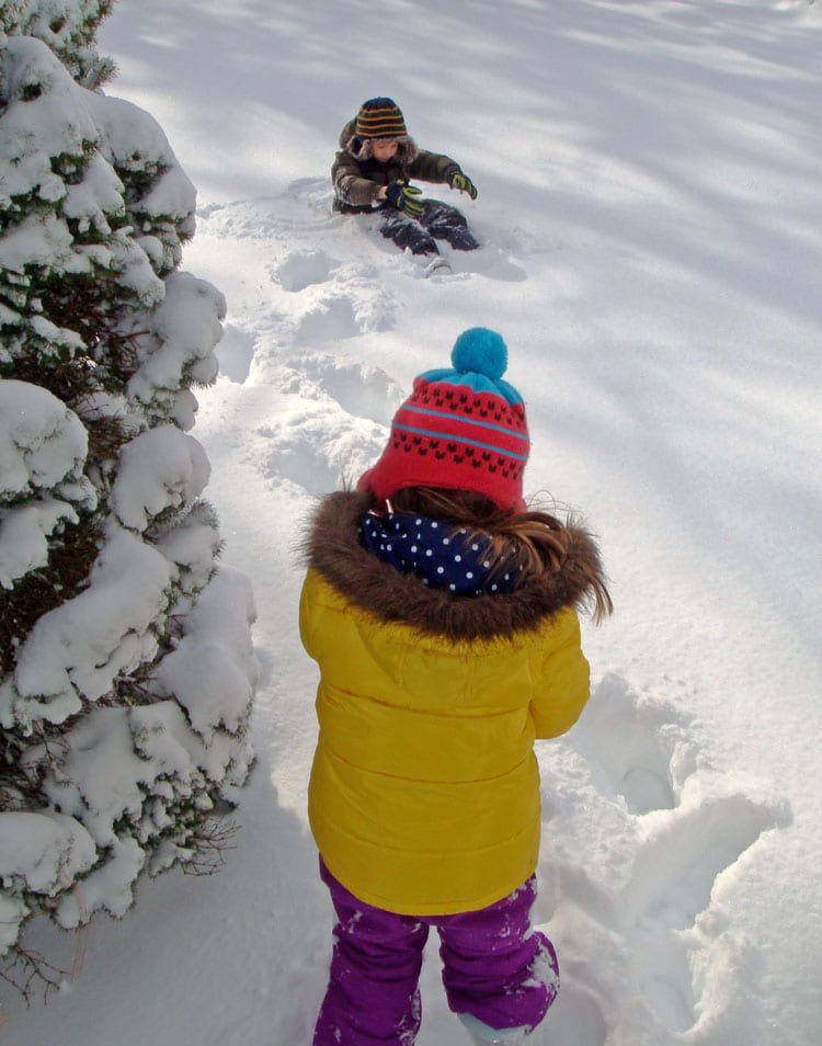 playing in the snow hamptons ny