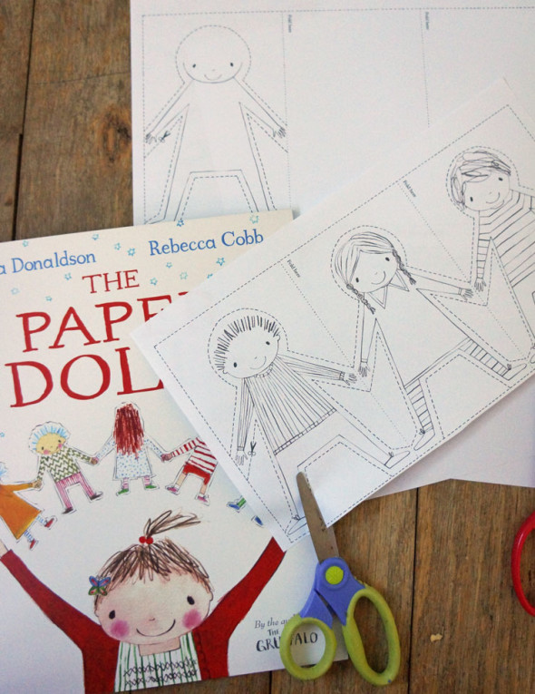 paper dolls chain template