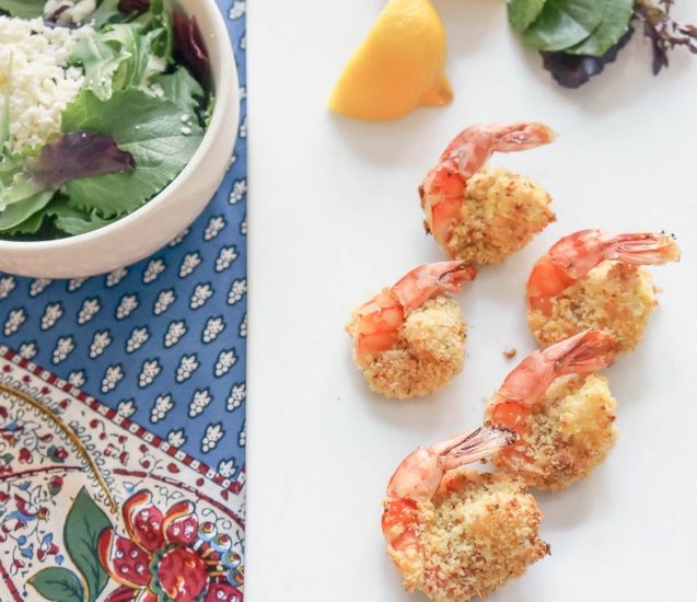 Shrimp prawns baked breaded