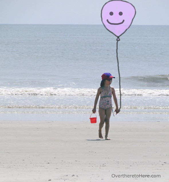 happy balloon beach