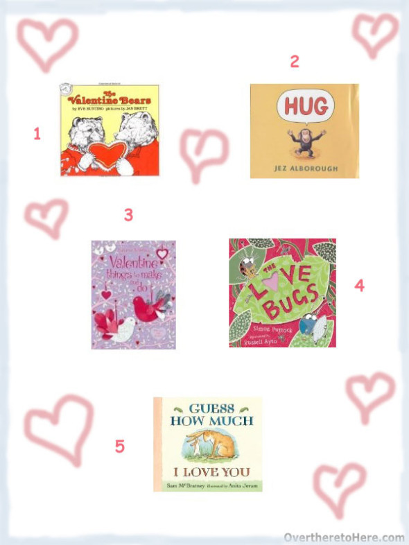 5 vanetines day kids books