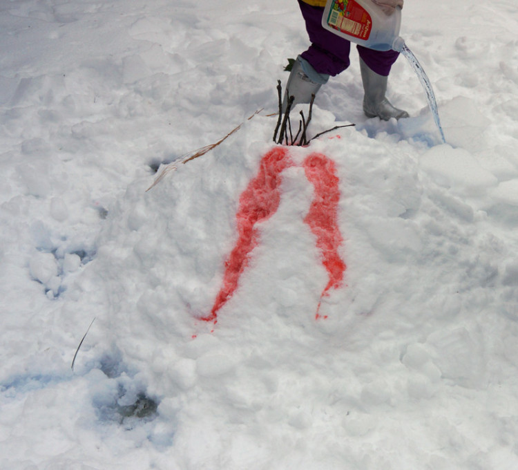 snow volcano blue moat