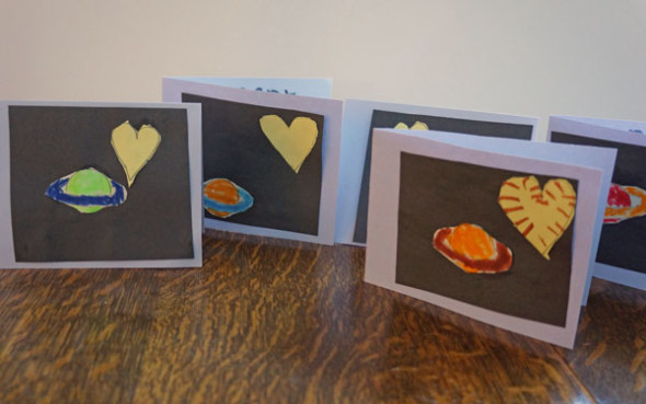 Homemade Valentine cards with free template