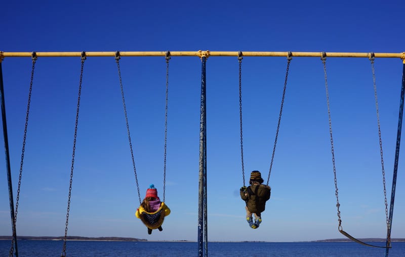 theo luce beach playground swings