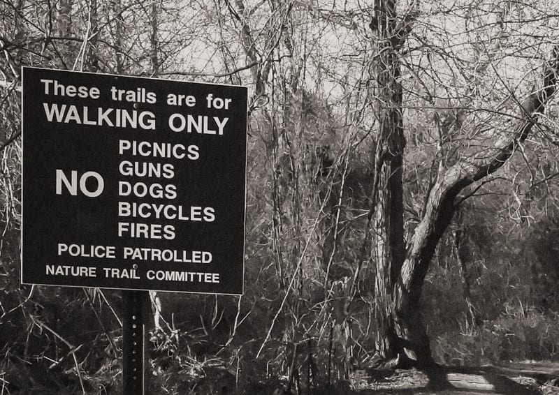 nature trail sign