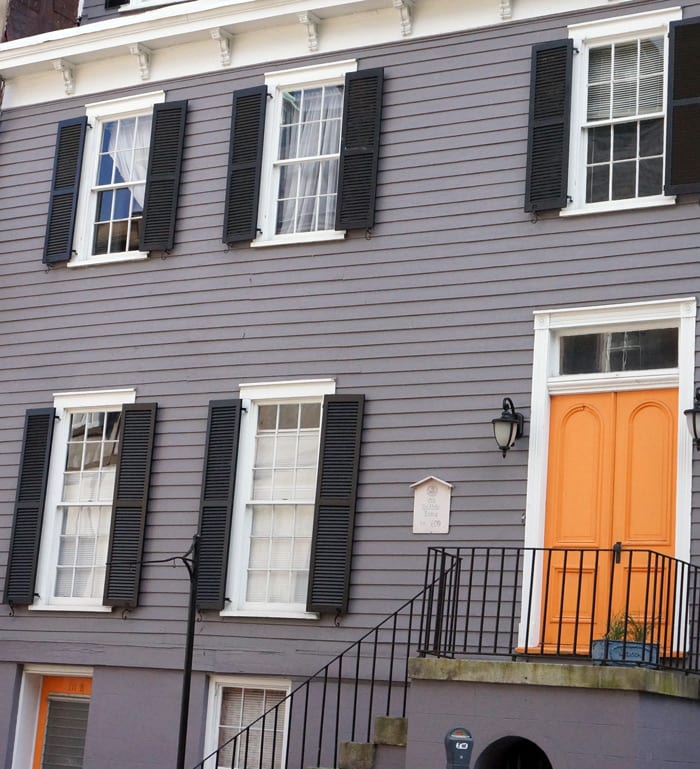 orange door 19th century house savannah