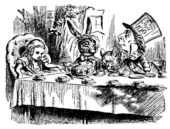 mad hatters tea party tenniel