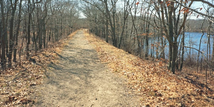 Old Railway Trail next to Little Long Pond