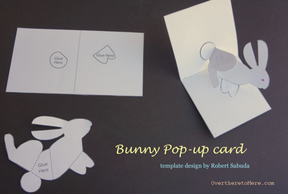 bunny pop up card kids