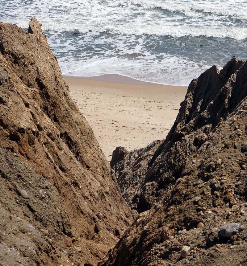 Shadmoor Montauk beach below cliff