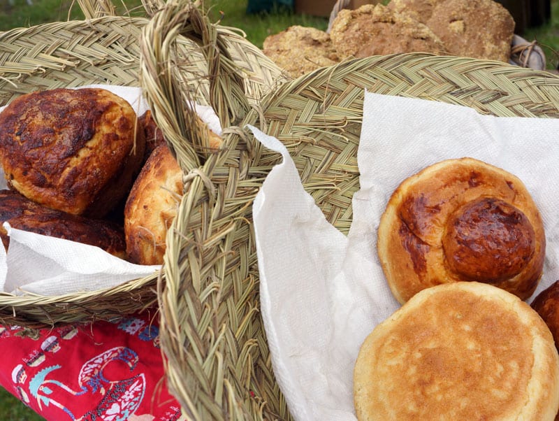 bread basket at local market