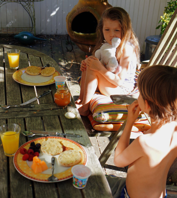 Breakfast outdoors