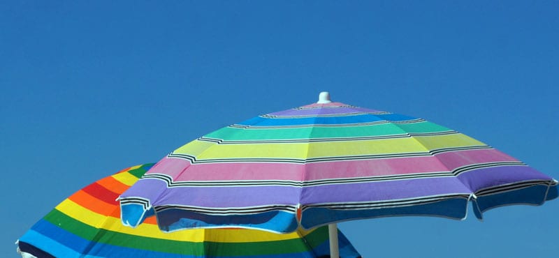 beach umbrellas