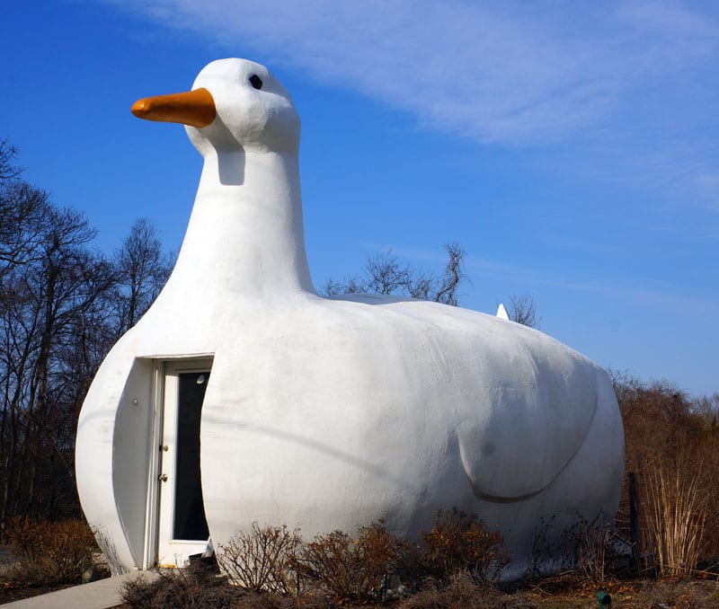 Front entrance of The Big Duck Long ISland