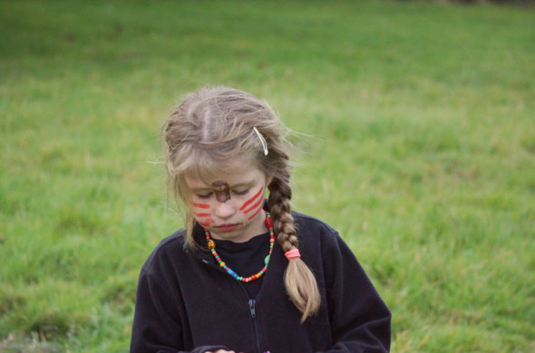 luce with face paint