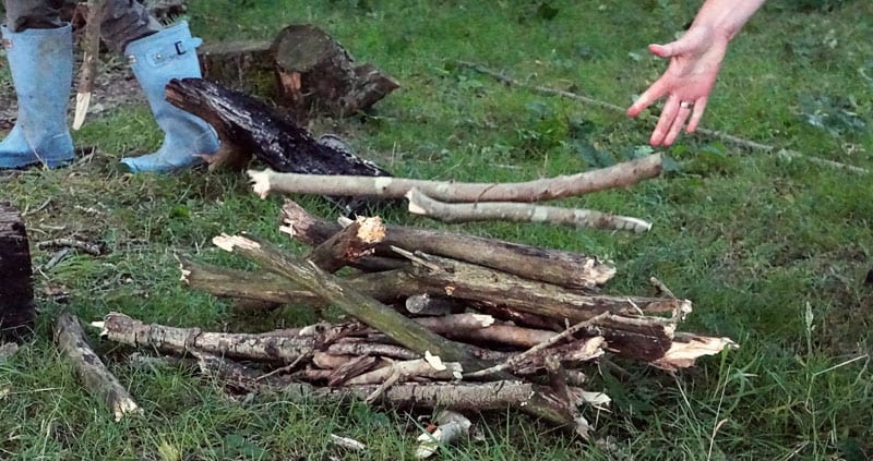 campfire wood pile