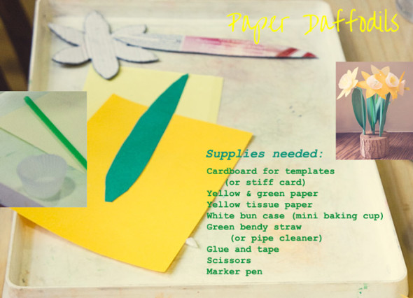 supplies needed for paper Daffodlis