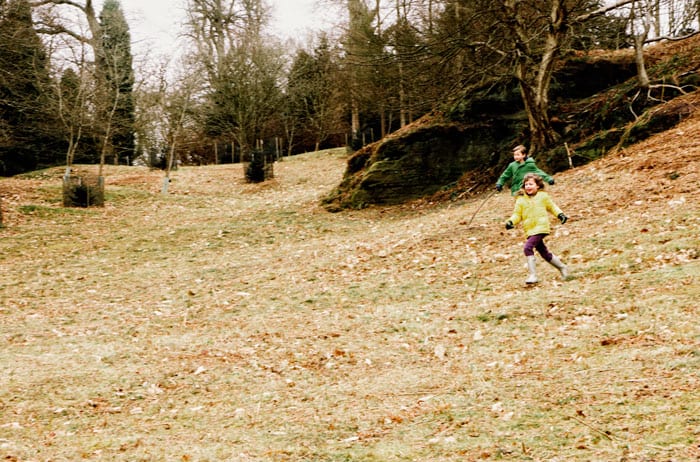 Running down hill at Wakehurst Place