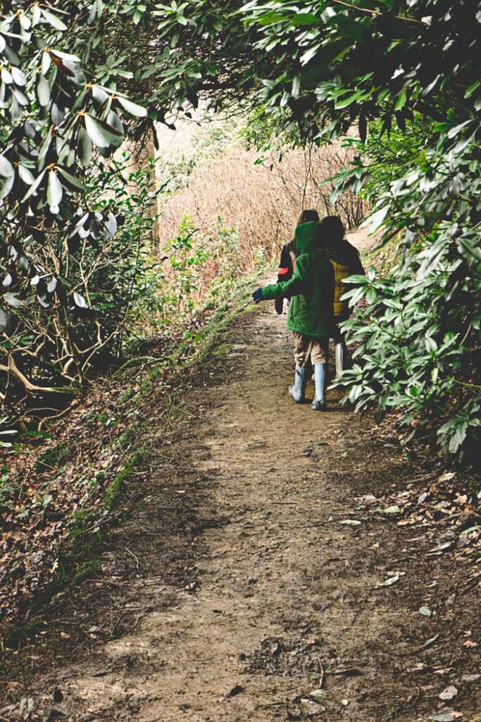 Kids on Wakehurst Place trail
