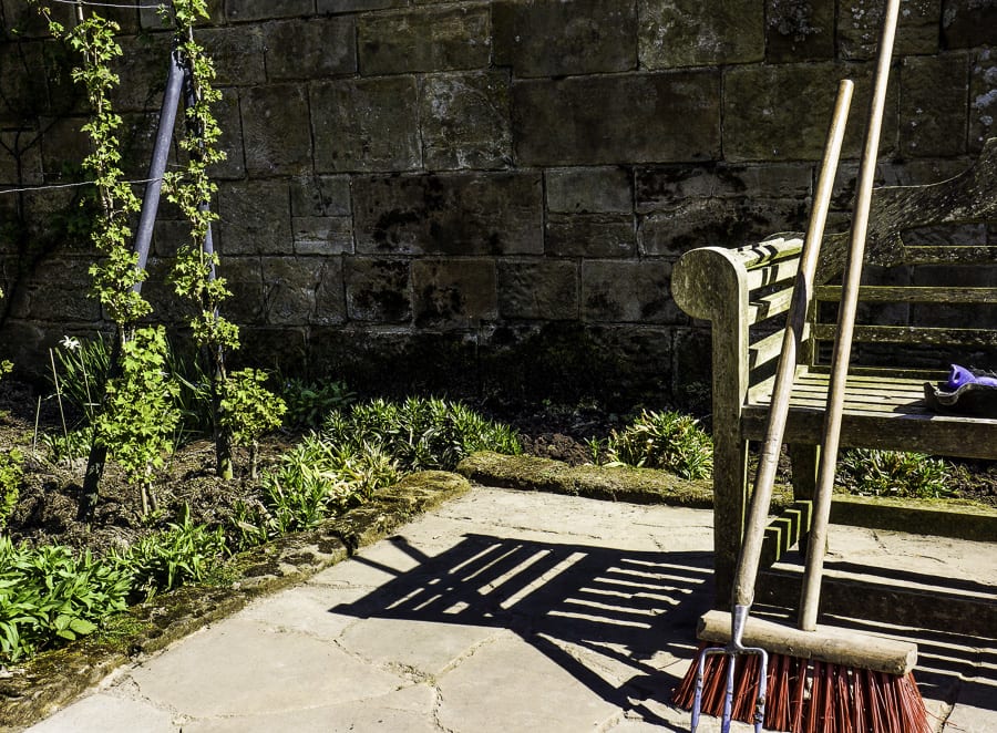 Equipment in Gravetye kitchen garden