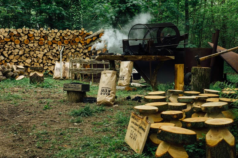 Wakehurst crafts and charcoal stand