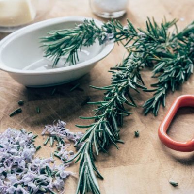 Rosemary flowers and a floral butter recipe