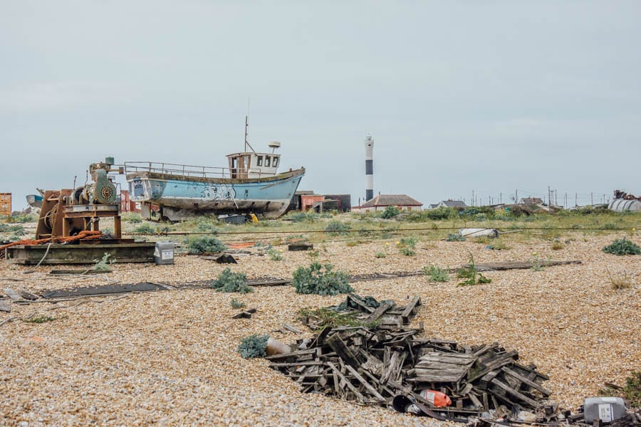 Abandoned boats and debris Dungeness