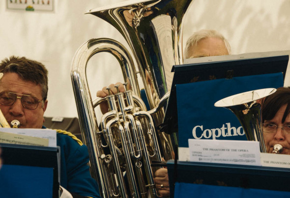 Band at English village fair