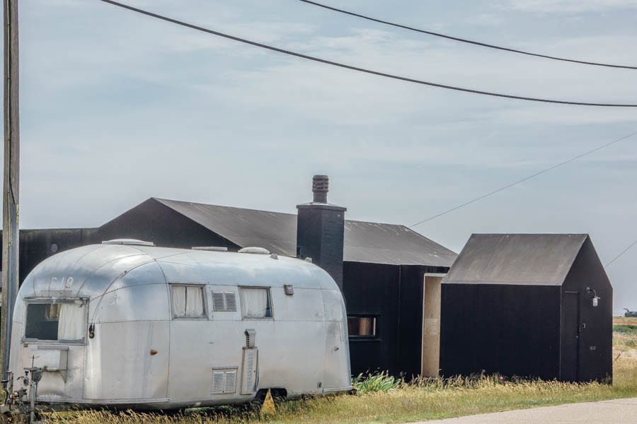 Dungeness beach house with caravan