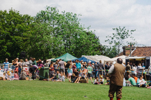 Flyfishing demo at village fair