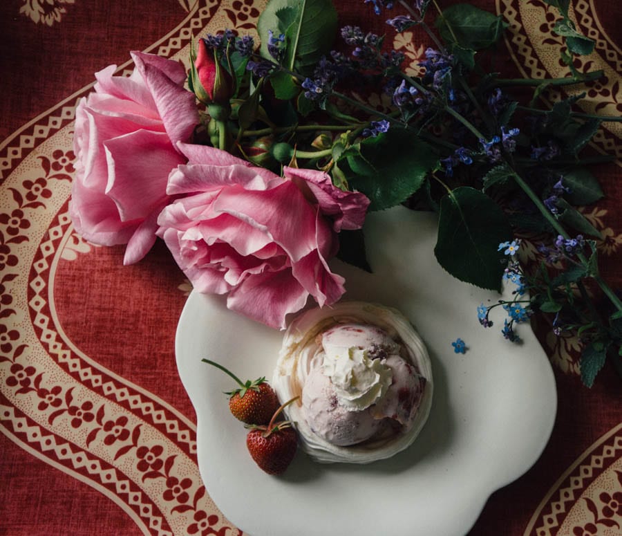 A celebration with meringue nests and strawberry ice cream Wild About