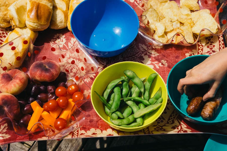 Picnic food tray